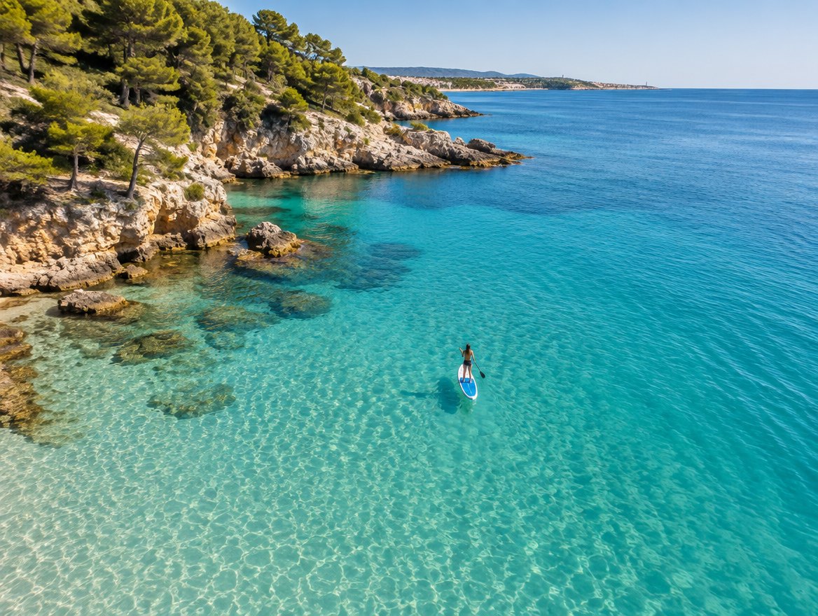 Paddle surf en aguas turquesas